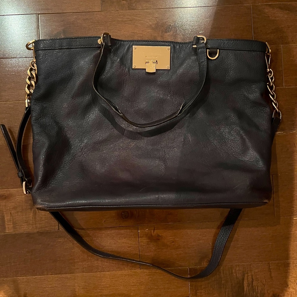 Navy Michael Kors Slouchy Purse